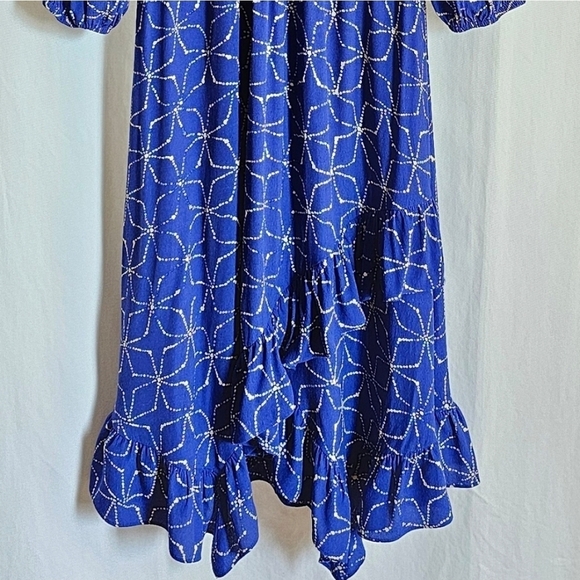 Anthropologie x Plenty by Tracy Reese Aleah Blue & White Floral Midi Dress - Picture 9 of 15